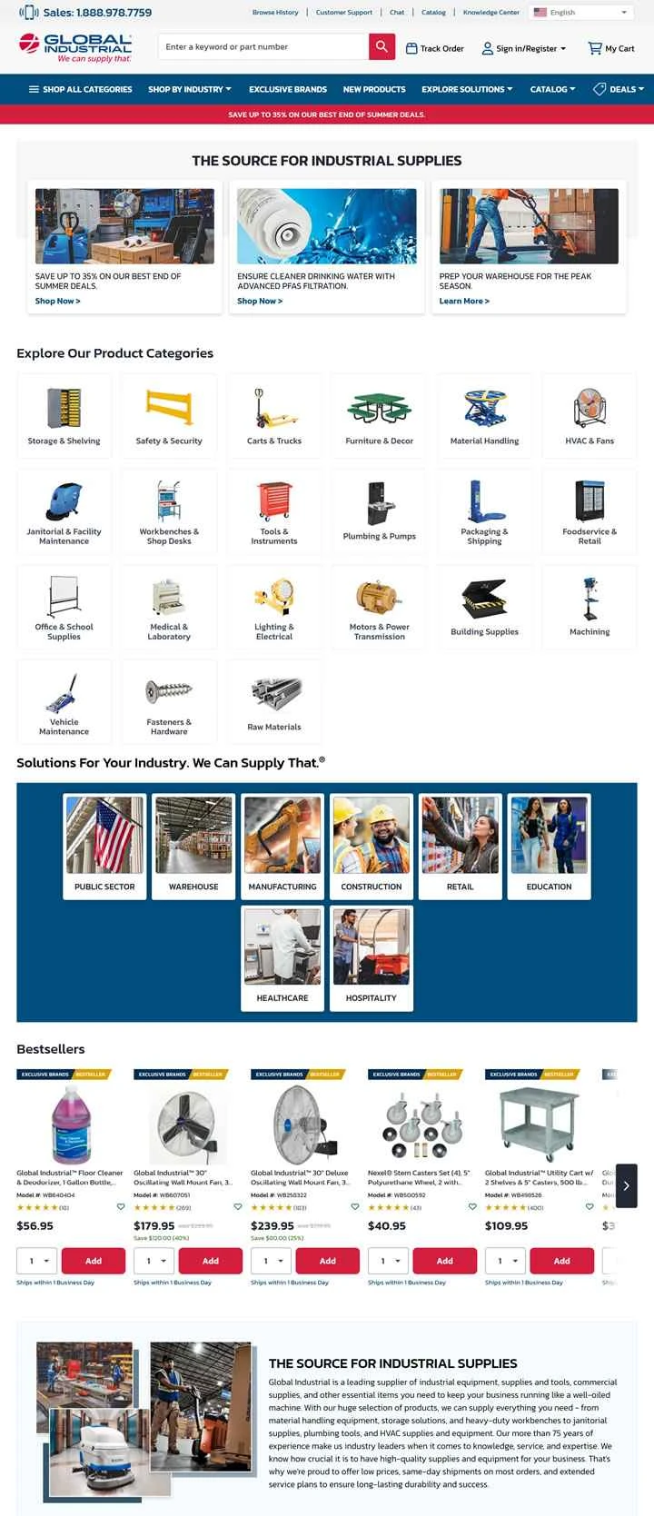 グローバル産業企業：産業用および商業用製品