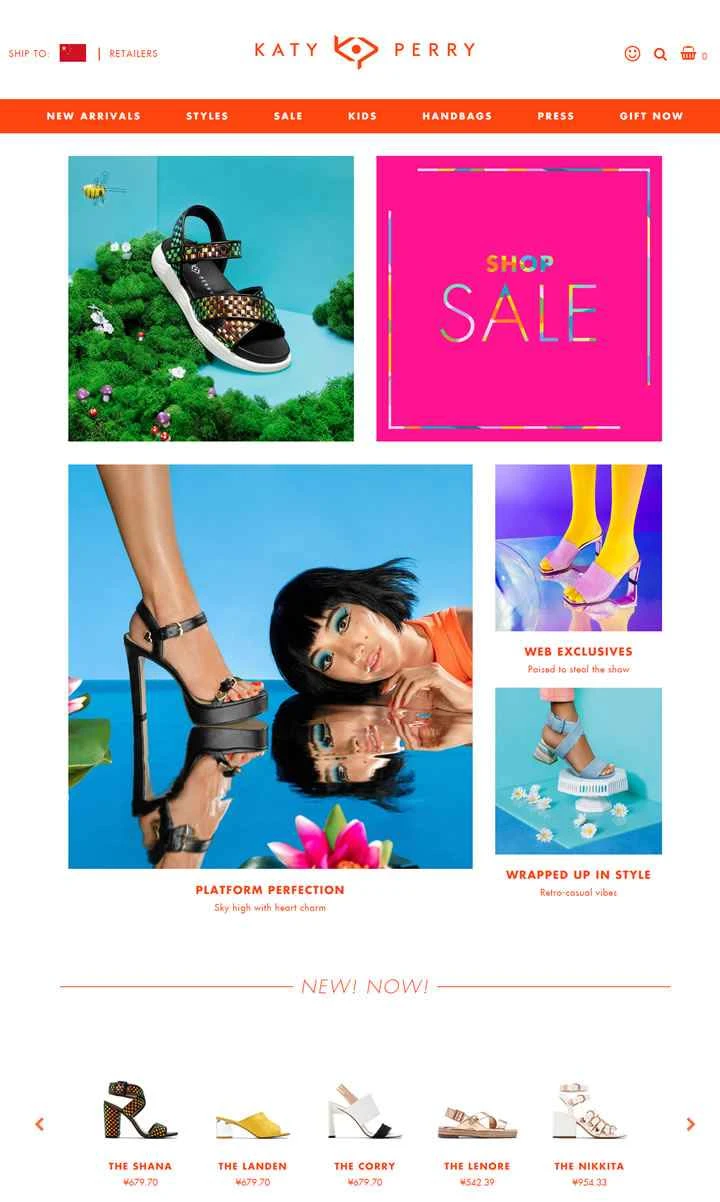ケイティ・ペリーの個人女性用シューズブランド：ケイティ・ペリー・コレクションズ