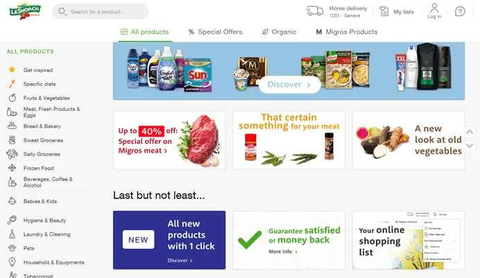 スイスの大手オンラインスーパーマーケット、LeShop.ch
