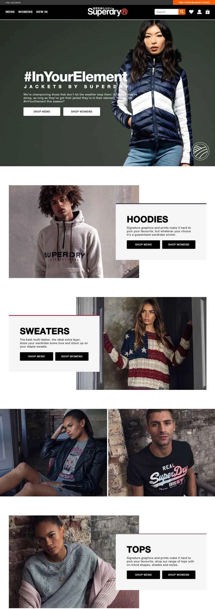 Superdry（エクストリームドライ）米国公式サイト：イギリス製衣料ブランド