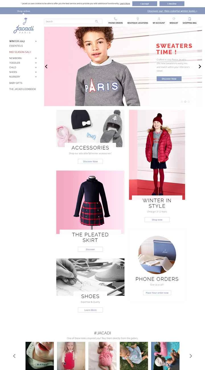 ジャカディ・パリ公式USウェブサイト：フランスの子供服ブランド