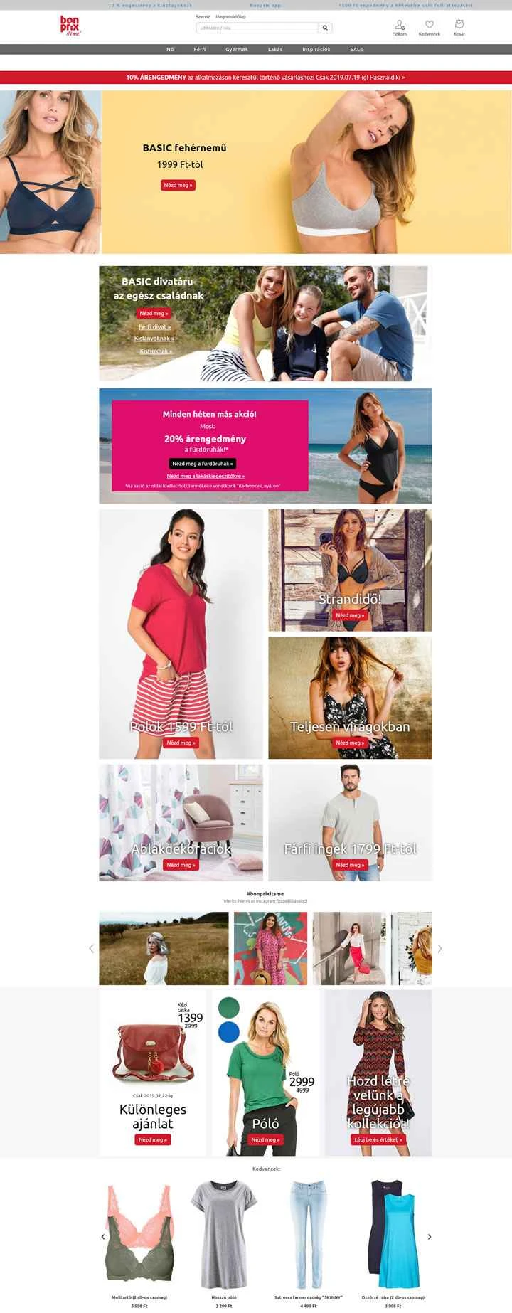 bonprix ハンガリー：婦人服、紳士服、子供服