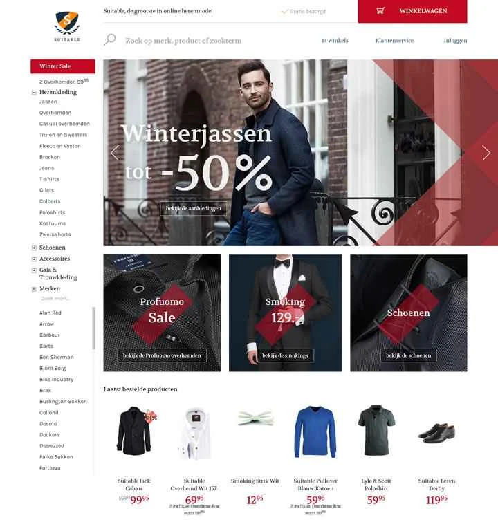 オランダのオンラインメンズファッションストアSuitable