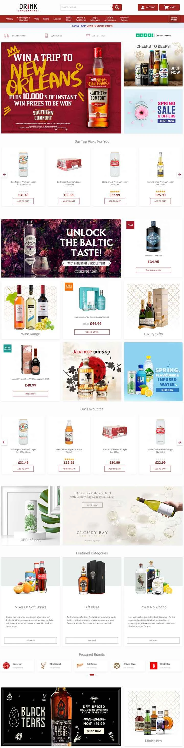 DrinkSupermarket は、英国を代表する独立系アルコール飲料小売業者です。