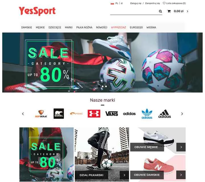 ポーランドのオンラインスポーツストア：YesSport
