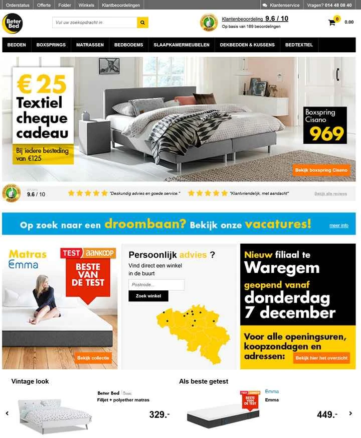 ベルギーでベッドを買う：Better Bed