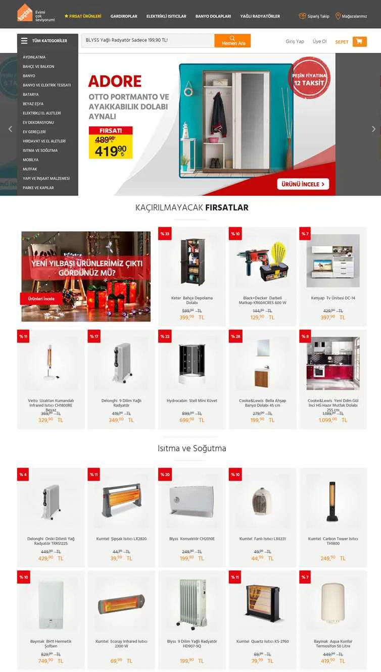 トルコの家具・建築資材のウェブサイト: Koștaș