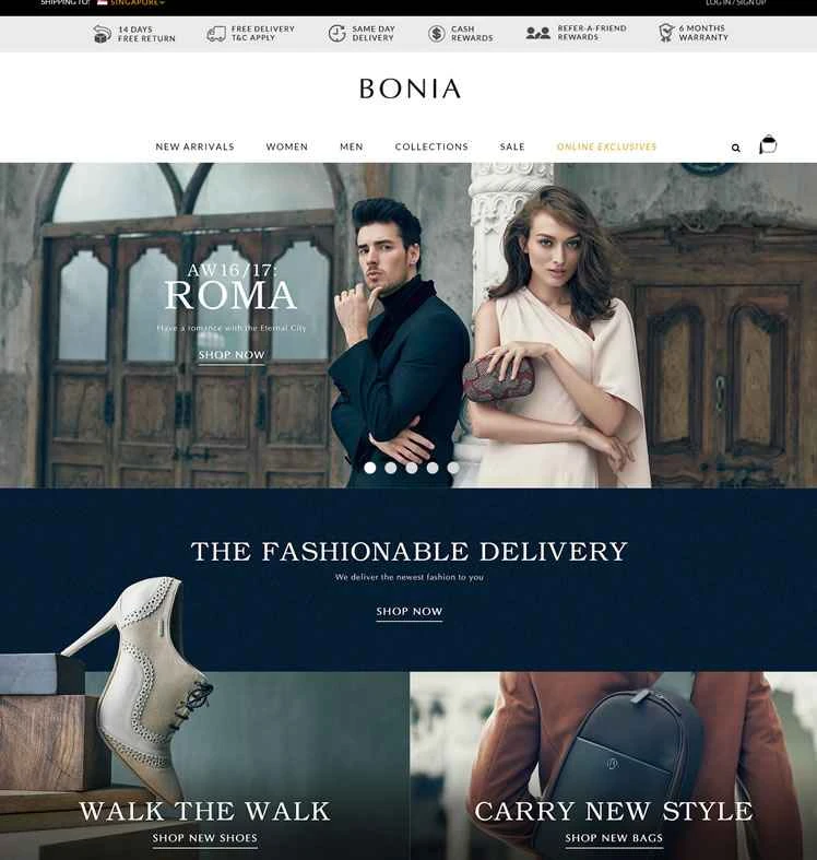 BONIAシンガポール公式サイト：革製ハンドバッグ、靴、アクセサリー