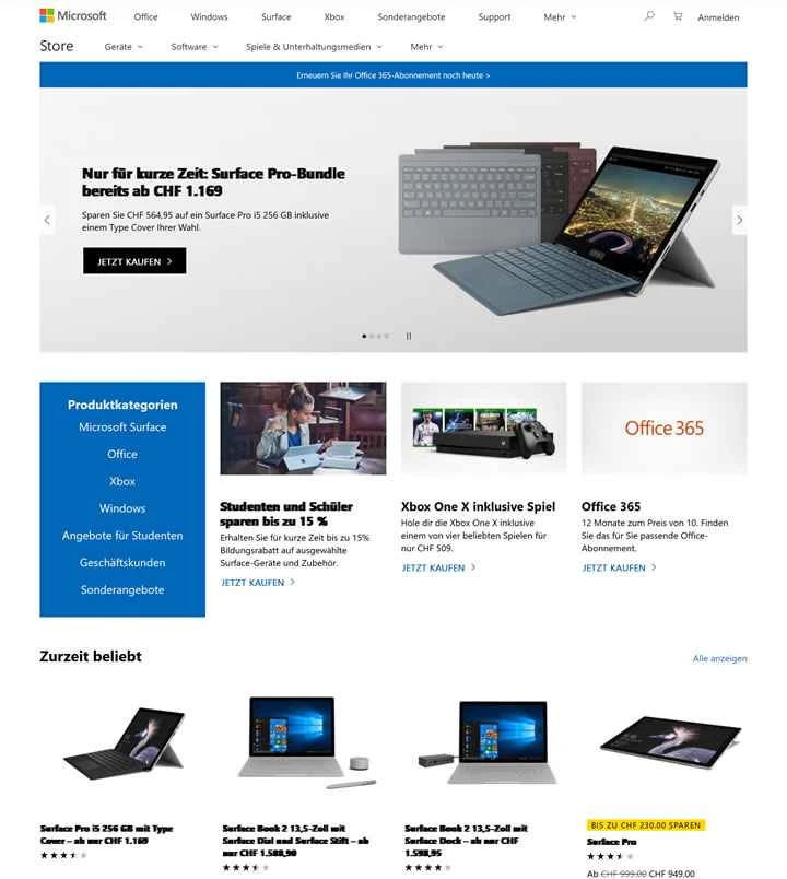 Microsoft Switzerland 公式ウェブサイト: Microsoft Switzerland
