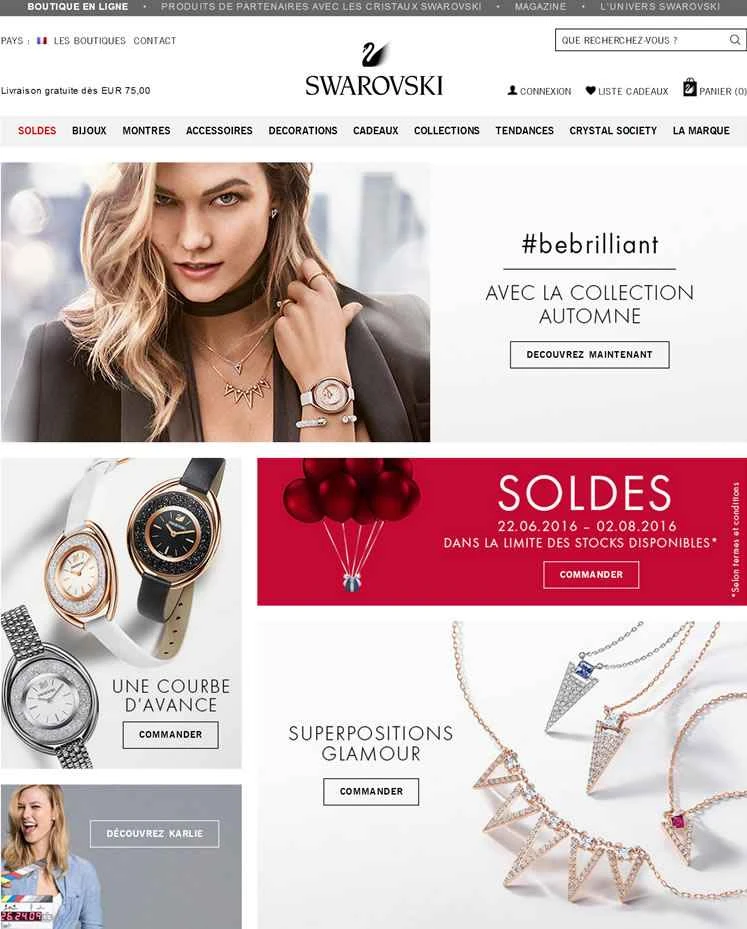 スワロフスキー・フランス公式オンラインストア：SWAROVSKI France