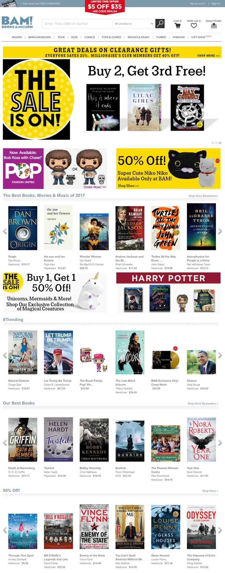 米国第2位の書店チェーン、ブックス・ア・ミリオン