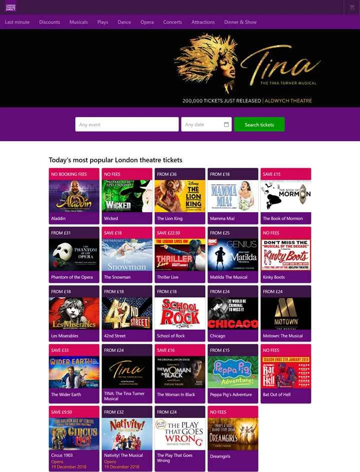 ロンドン劇場チケット：ロンドン劇場ダイレクト