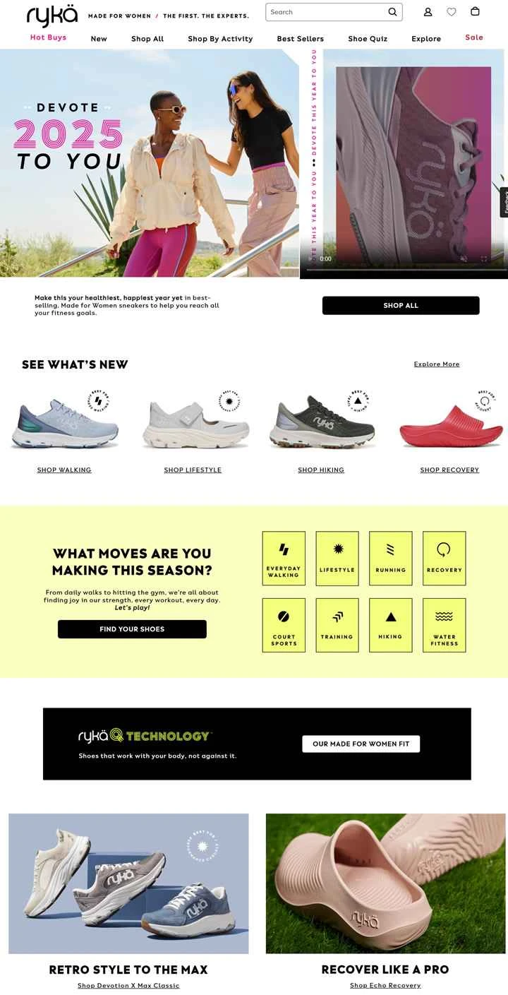 Rykäスニーカー：女性向けに特別にデザイン