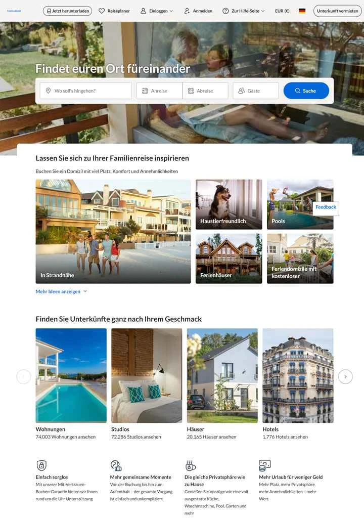FeWo-direkt: 世界をリードするバケーションレンタル市場