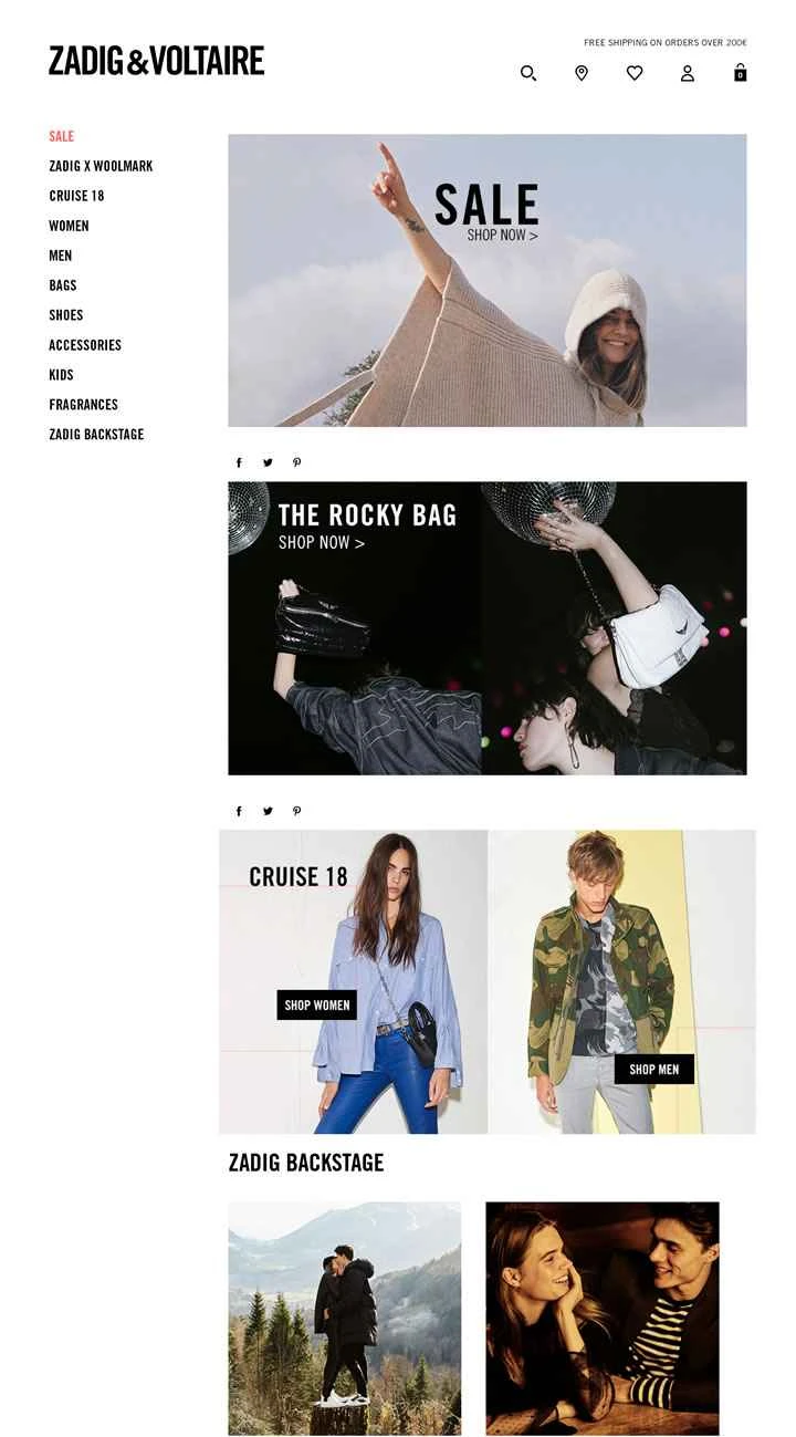 ザディグ・エ・ヴォルテール公式サイト：フランスのファッションブランド