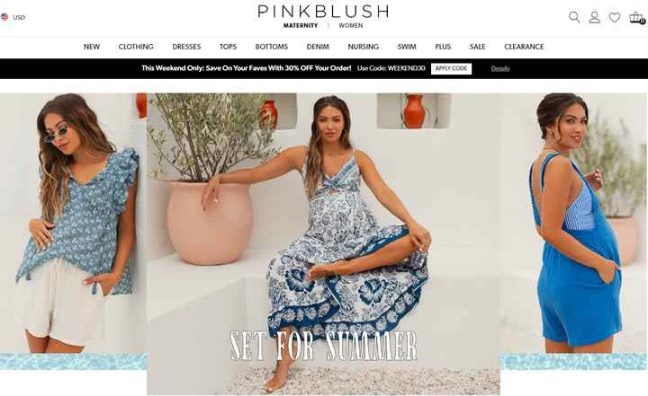 Bump+Beyond マタニティウェア：ピンクブラッシュ