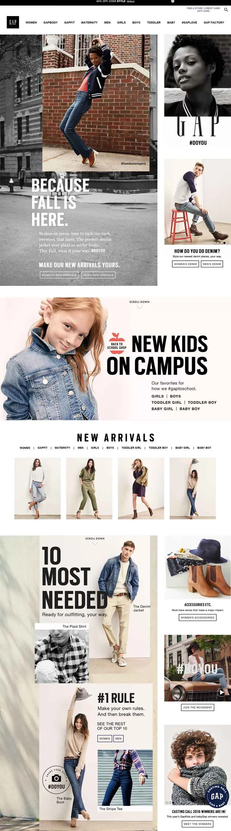 GAP US公式サイト：アメリカンカジュアルファッションブランド