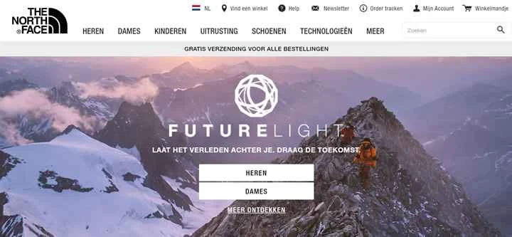 ザ・ノース・フェイス オランダ公式サイト：有名なアメリカのアウトドアブランド