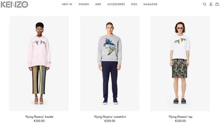 KENZO公式サイト：高田賢三がフランスで創業したブランド。