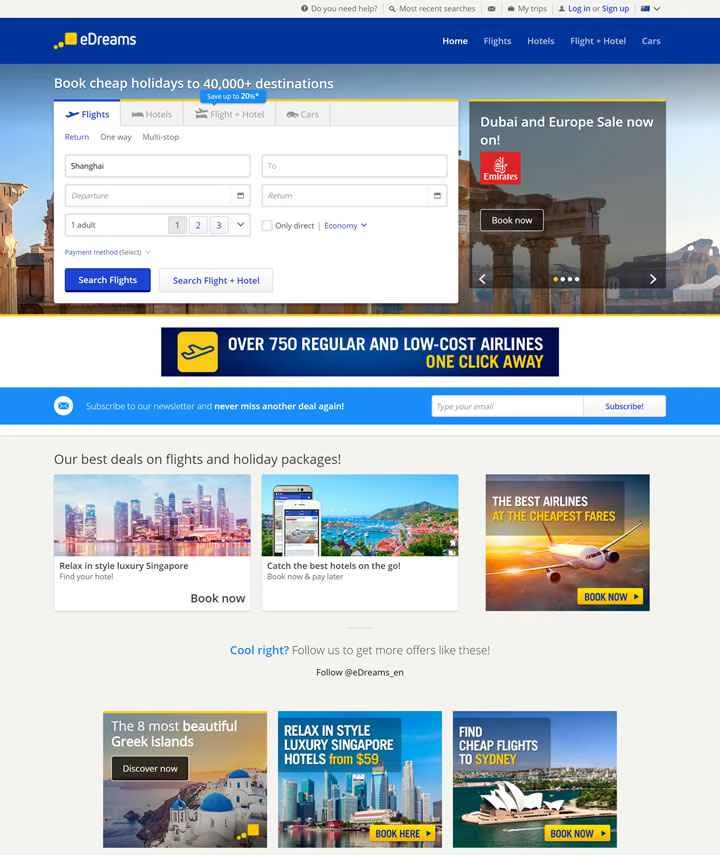 eDreams Australia: 航空券、ホテル、ホリデーパッケージを予約