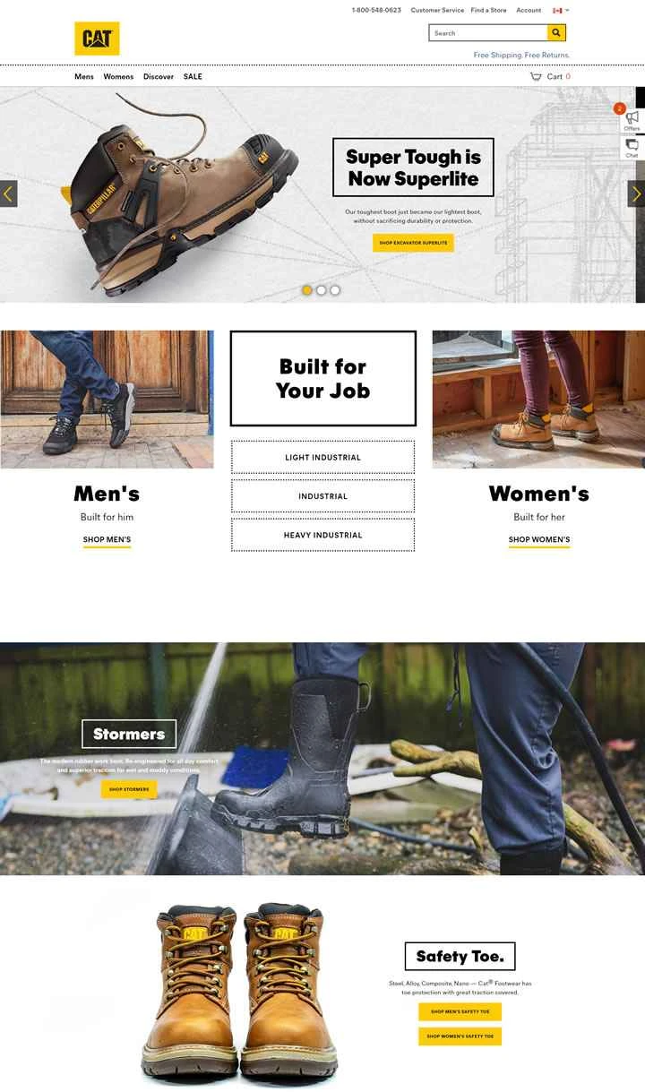 CATフットウェアカナダ公式ウェブサイト：CATフットウェアカナダ