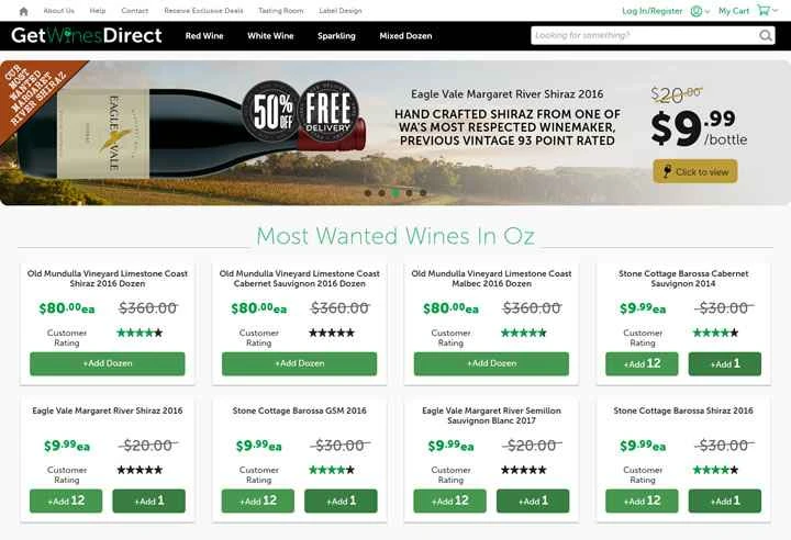オーストラリアの大手オンラインワイン販売店、Get Wines Direct