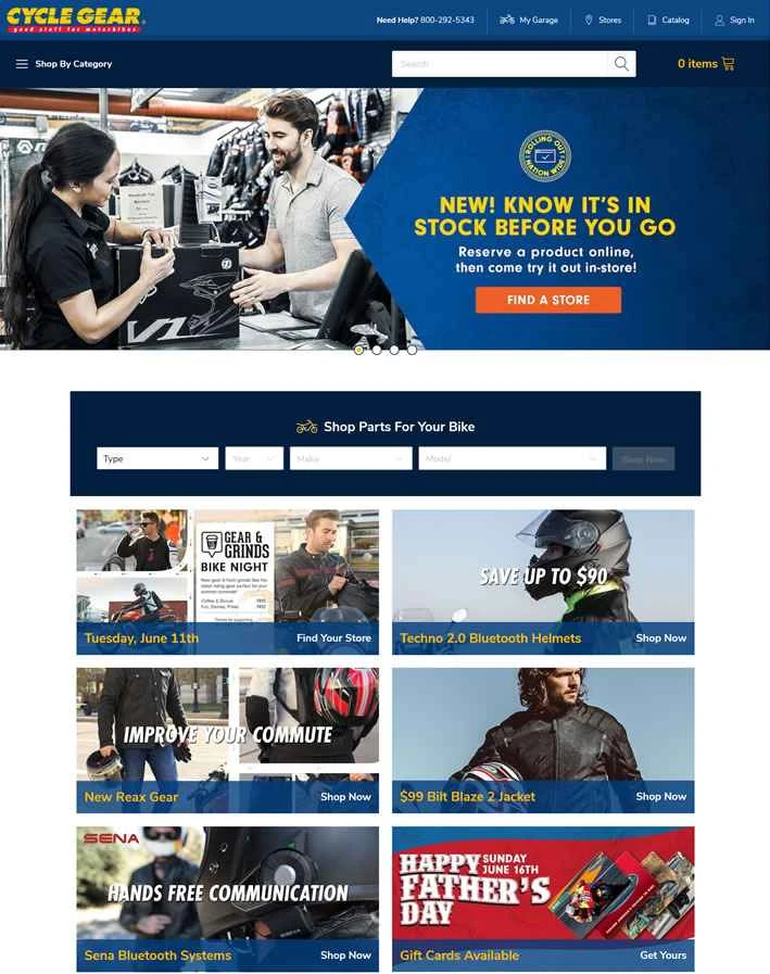 Cycle Gear は、米国を拠点とするオートバイ用ヘルメット、パーツ、ギア、アクセサリーの店です。