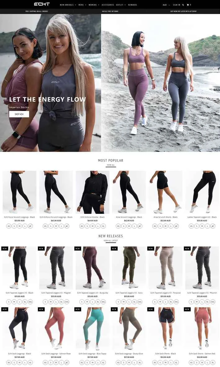 ECHT公式サイト：メンズ・レディースジムウェア