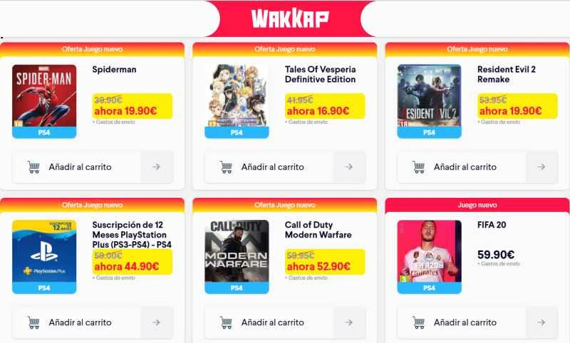 Wakkap は、スペインのユーザーがビデオゲームを売買できるプラットフォームです。