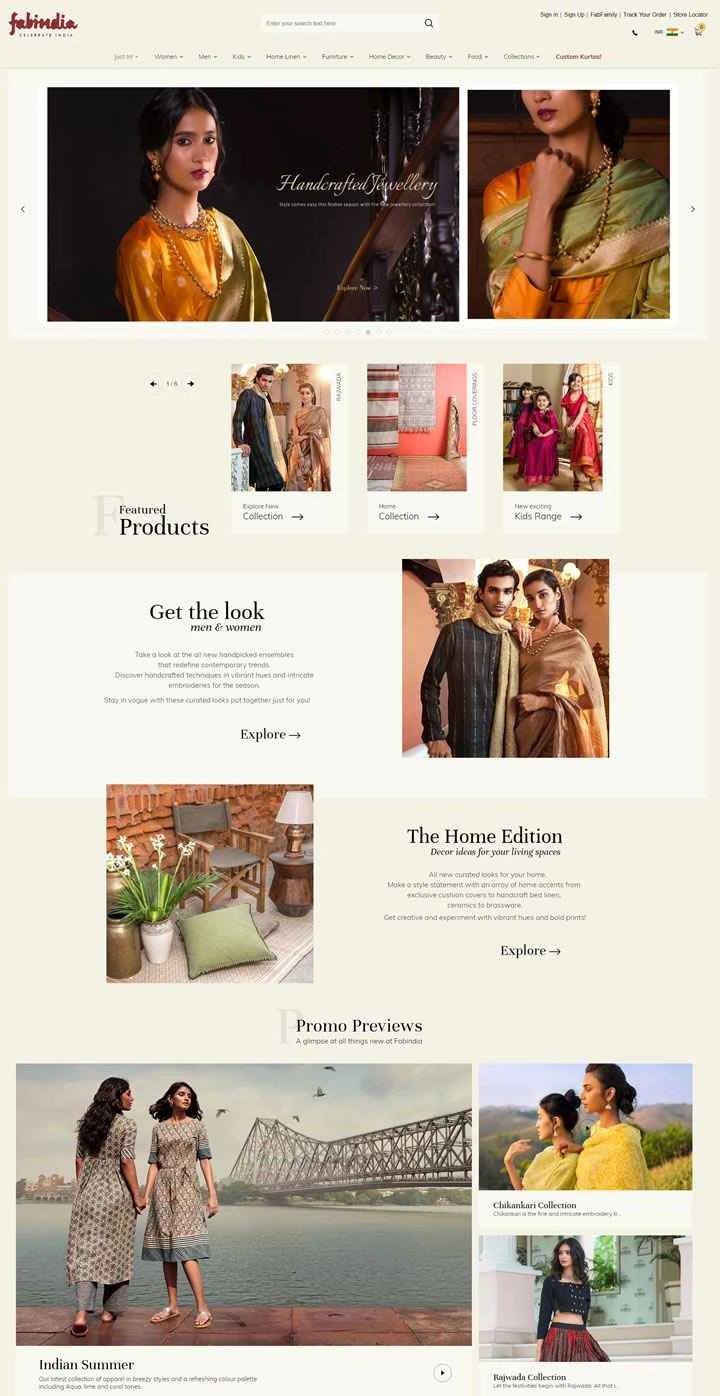 手織りの衣類や家庭用品を専門に扱うインドのショップ、Fabindi。