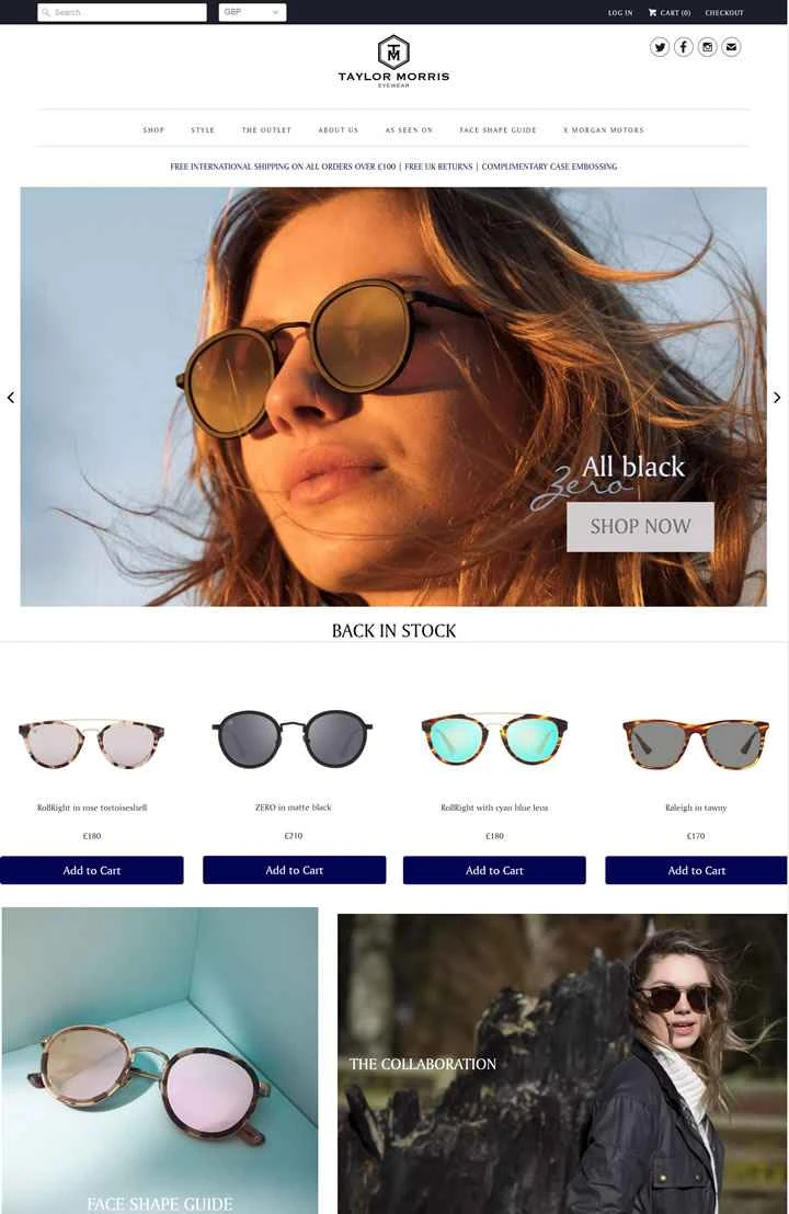 イギリスのサングラスブランド：テイラーモリスアイウェア