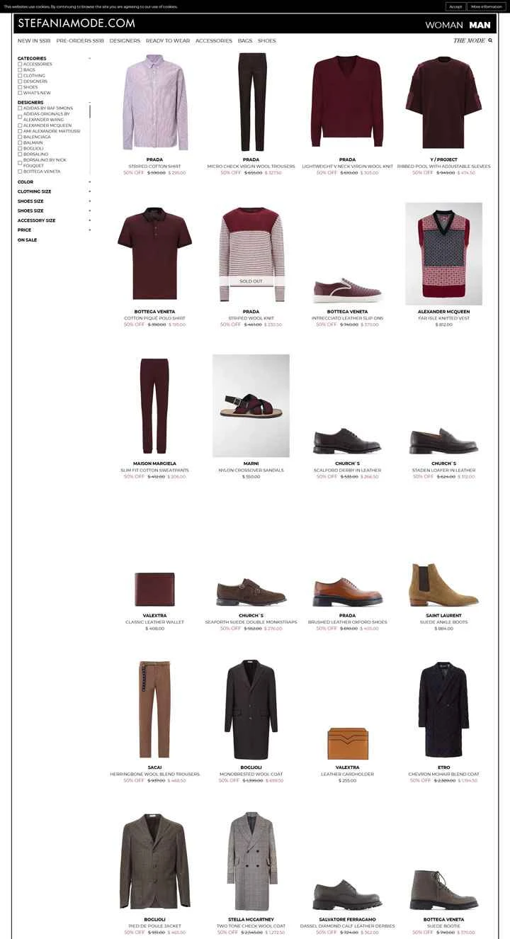 ステファニア・モード（米国）：高級デザイナーとファッションアパレル