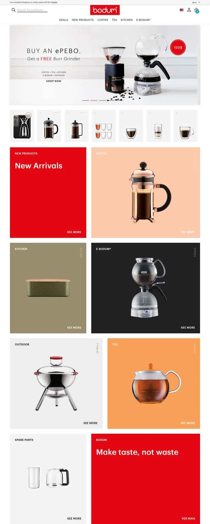 Bodum公式サイト：コーヒーメーカー、ティーメーカー、ガラス製品、キッチン家電など