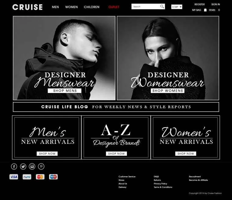 英国を代表する高級ブランド小売業者の1つであるクルーズ