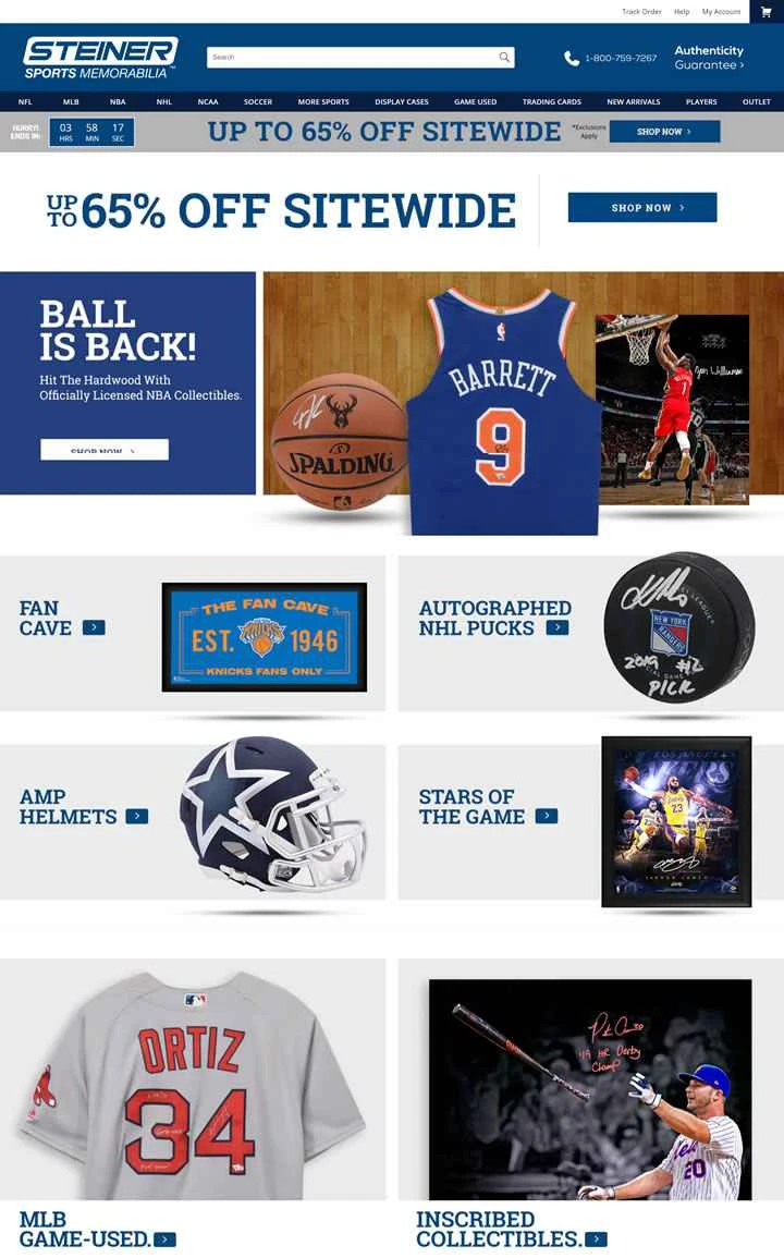 スポーツ記念品、サイン入りスポーツグッズ：シュタイナースポーツ