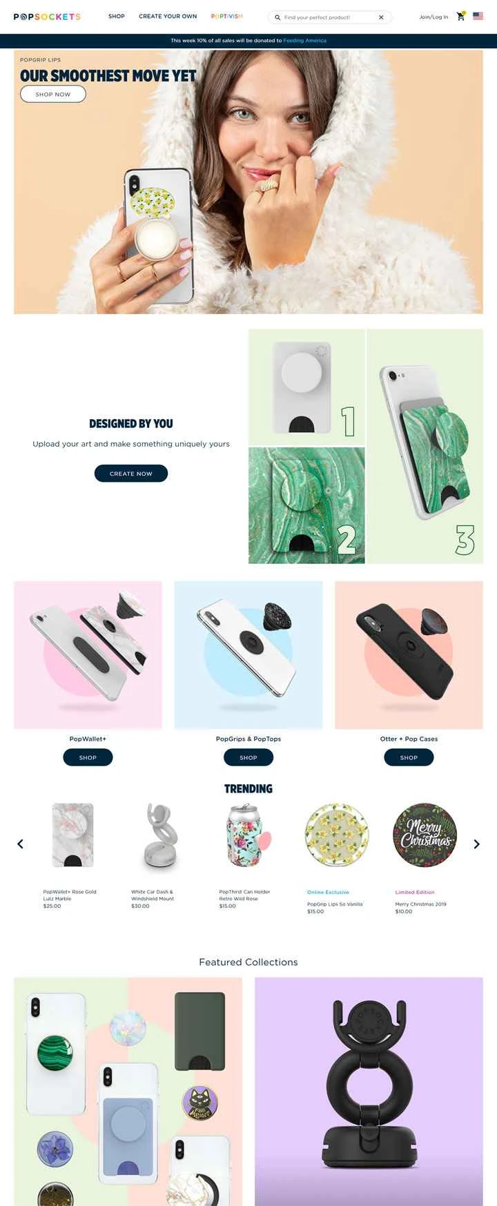 アメリカの携帯電話ホルダーメーカー、ポップソケッツ