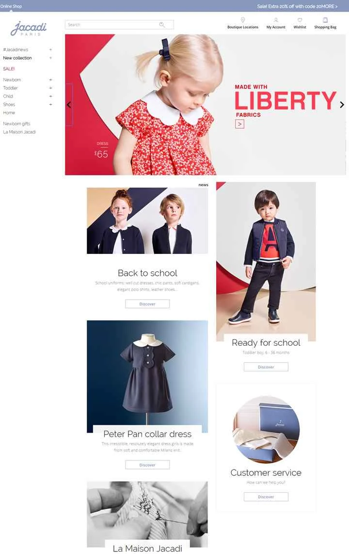 Jacadi Paris UK公式サイト：フランスの子供服ブランド