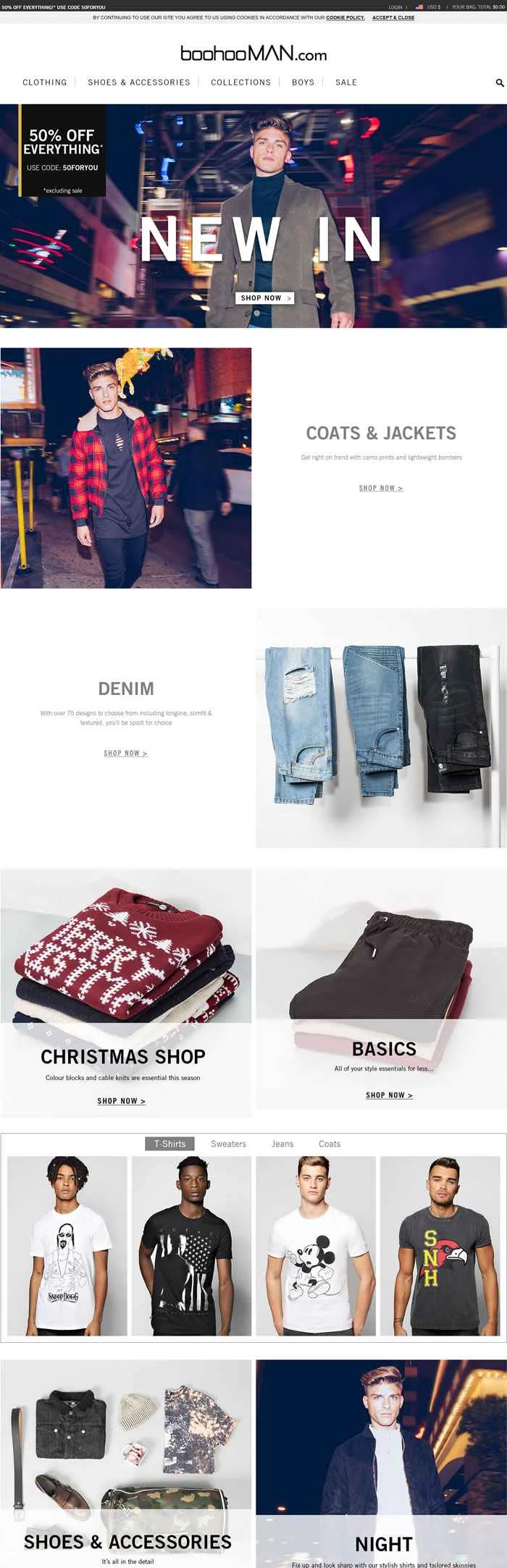 世界的なオンラインメンズファッション小売業者、BoohooMAN