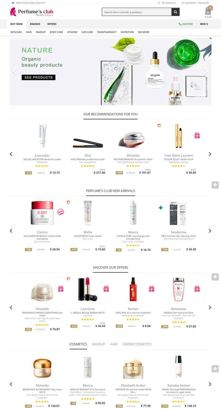 Perfume's Club Australia 公式サイト: スペインを代表するオンラインビューティーショップ