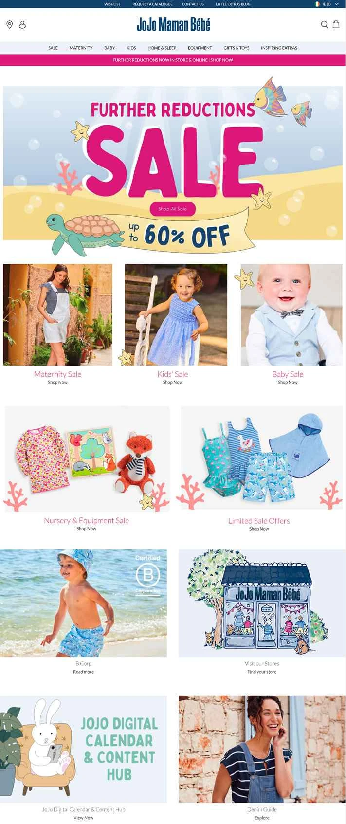 JoJo Maman Bébé アイルランド公式ウェブサイト: 英国で最も人気のあるプレミアムママ＆ベビーブランド