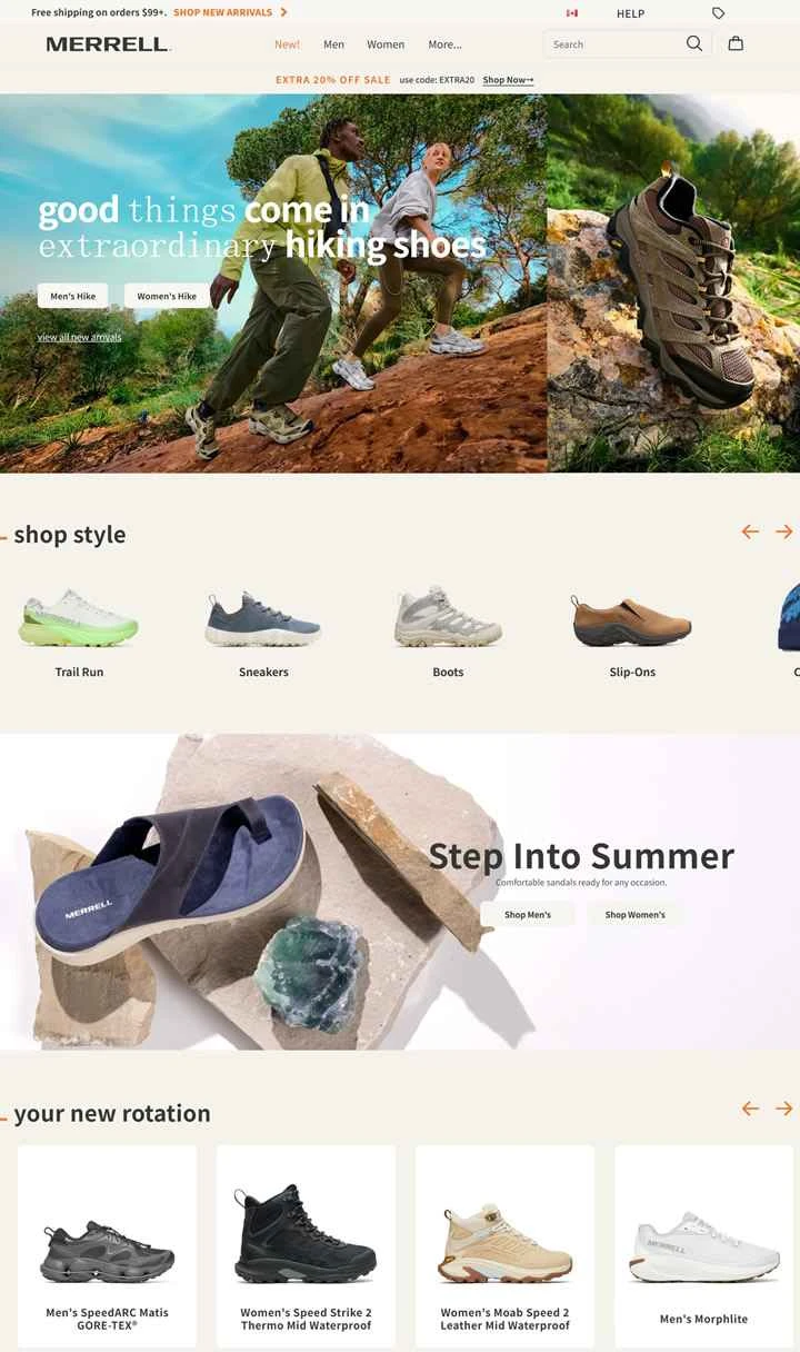 メレルカナダ公式サイト：ハイキング＆トレイルランニングアウトドアストア