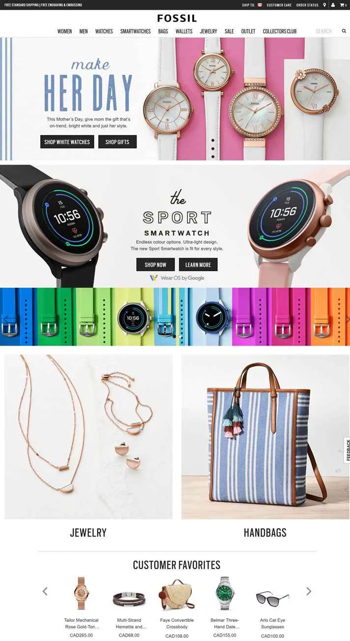 Fossil Canada 公式サイト: Fossil の腕時計、ハンドバッグ、ジュエリー、アクセサリー