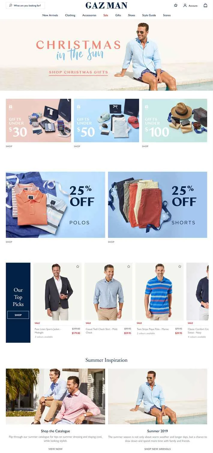 GAZMAN公式サイト：オーストラリアを代表するメンズウェアブランド