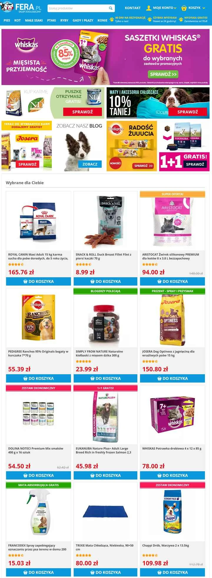FERA.PL、ポーランド最大のオンラインペット用品店