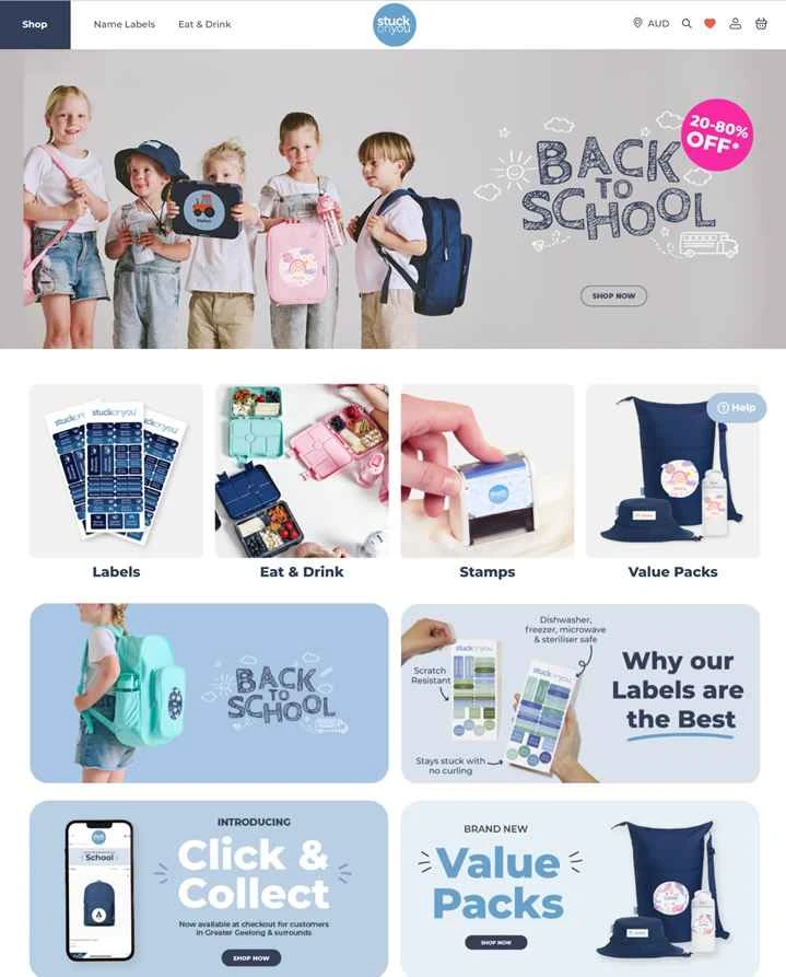 Stuck On You Australia: 子供用ネームタグ、ネームステッカー、衣類用ネームタグ