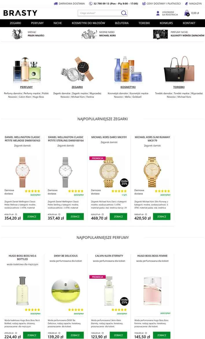 Brasty Poland: 香水、化粧品、時計のオンラインストア。