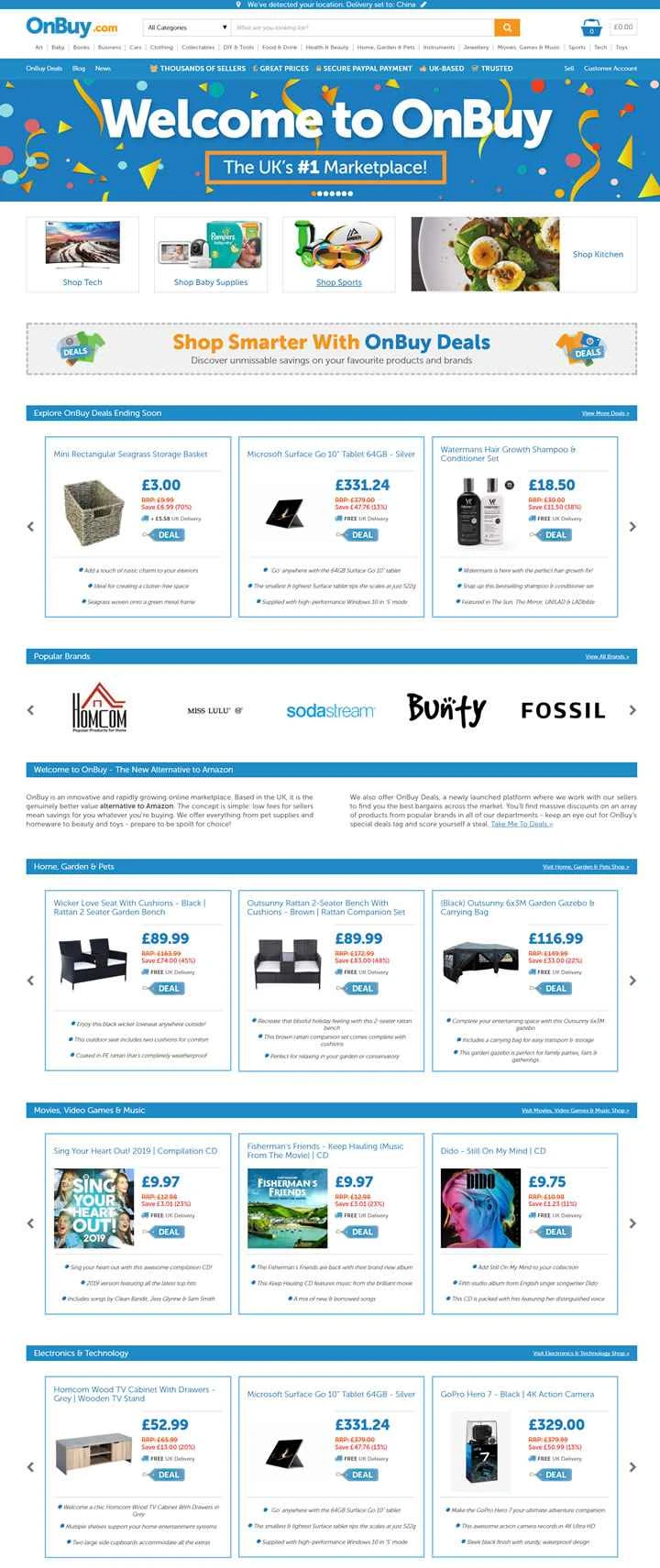 OnBuy: 英国No.1のマーケットプレイス、Amazonの代替