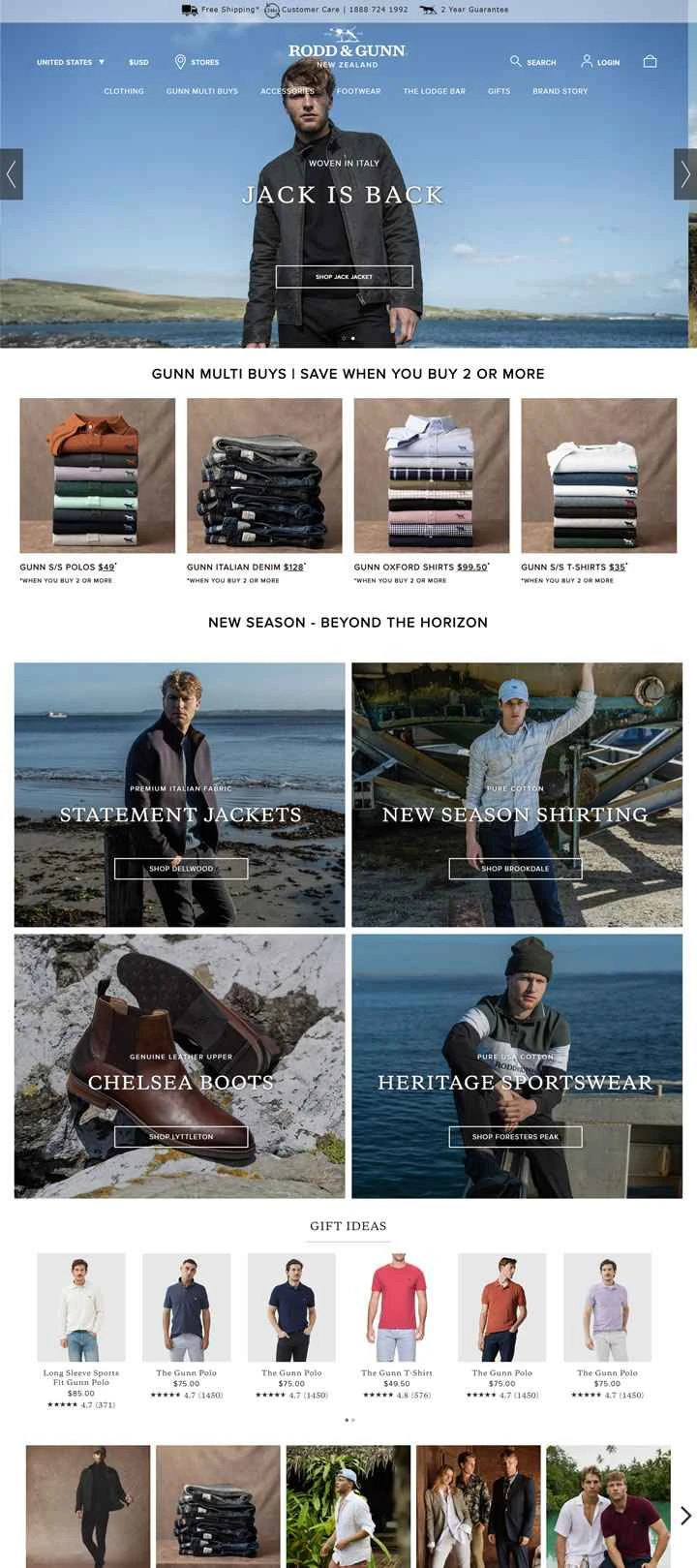 Rodd & Gunn USA: 高級紳士服