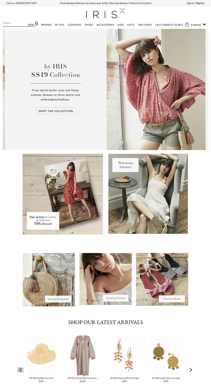ロンドンの大手ブティック小売業者、IRIS Fashion。