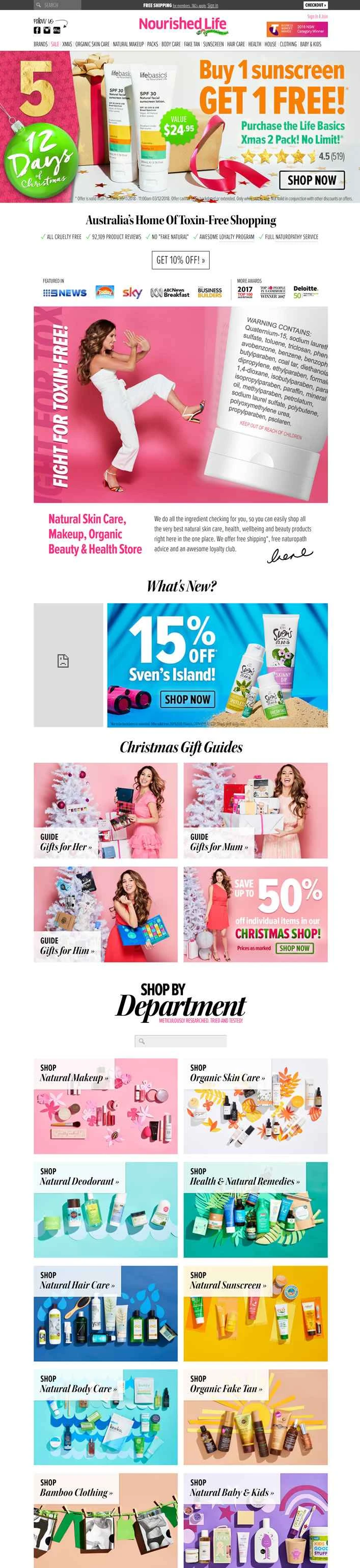 Nourished Life: オーストラリアの天然スキンケア、化粧品、健康製品をワンストップで扱うショップ。